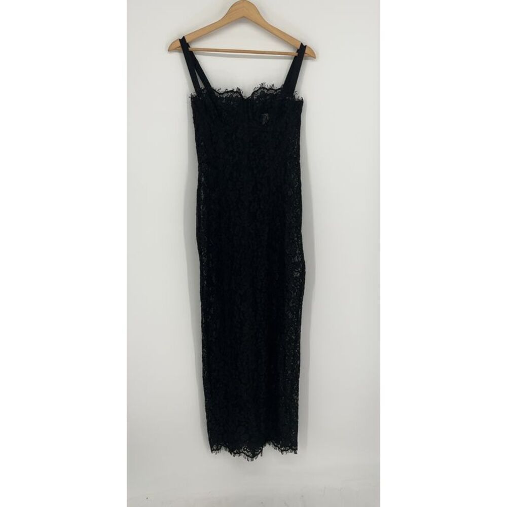 Helsa The Lace Column Dress in Black